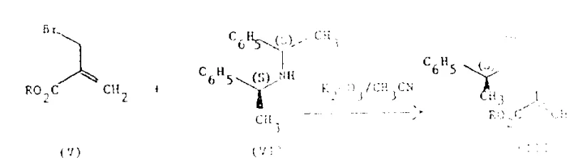 Synthesis of chiral acrylate intermediate using (S,S)-alpha,alpha'-dimethyldibenzylamine