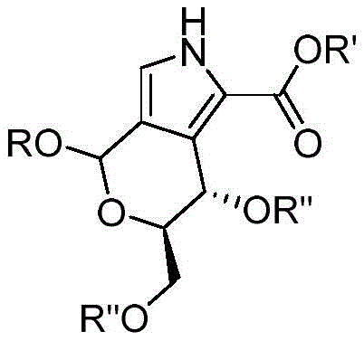General reaction scheme showing Ferrier rearrangement and Barton-Zard reaction for glycocyclopyrrole synthesis