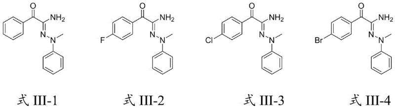 Specific examples of synthesized guanylhydrazone compounds III-1 to III-4 demonstrating structural diversity