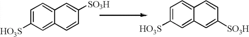 Isomerization of 2,6-naphthalene disulfonic acid to 2,7-naphthalene disulfonic acid