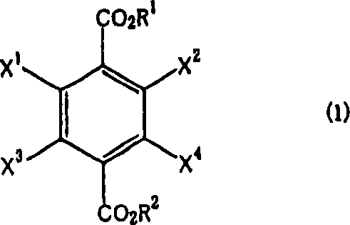General reaction scheme for the synthesis of halogen-substituted phenylenedimethanols from diesters via borohydride reduction