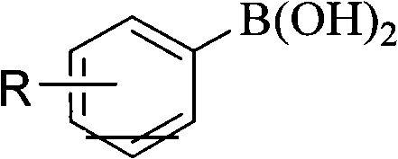 General reaction scheme showing arylboronic acid conversion to halogenated arene in water