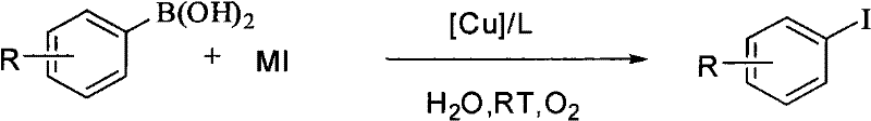 Specific reaction equation demonstrating functional group tolerance in iodoarene synthesis