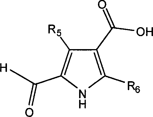 Chemical structure of Formula II representing the halogenated pyrrole carboxylic acid intermediate