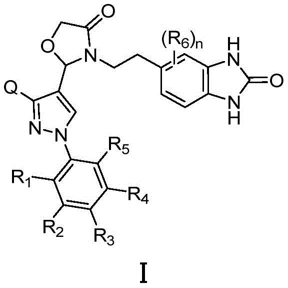 Chemical structure of Formula I hepatitis B virus nucleocapsid inhibitor