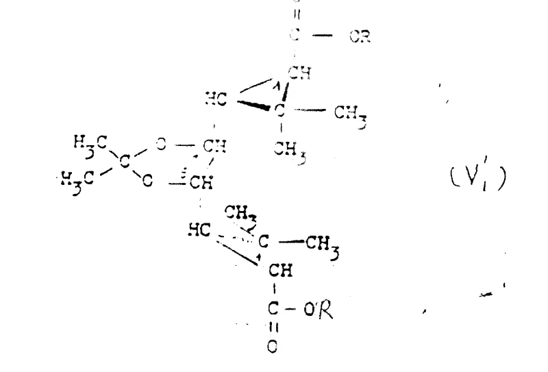 Formation of the cyclopropane ring (Formula V'1) showing the 1R trans configuration