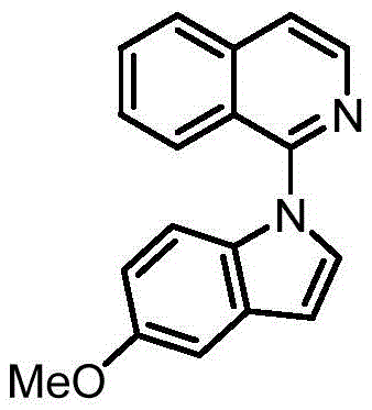 Chemical structure of N-1 heteroarylation product 1-(5-methoxy-1H-indol-1-yl)isoquinoline