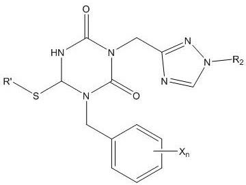 Reaction scheme showing the condensation of Formula II and Formula III to form Formula (I)