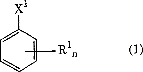 General structure of alkylbenzene derivative starting material with substituents X1 and R1