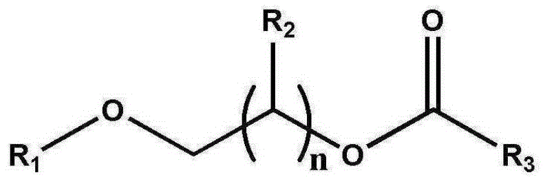 General chemical structure of Alkylene Glycol Monoalkyl Ether Carboxylate (AGAECE) showing variable alkyl groups