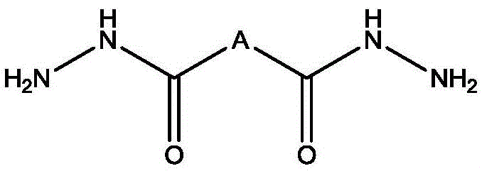 Chemical structure of diacid dihydrazide reactant used in the novel synthesis route