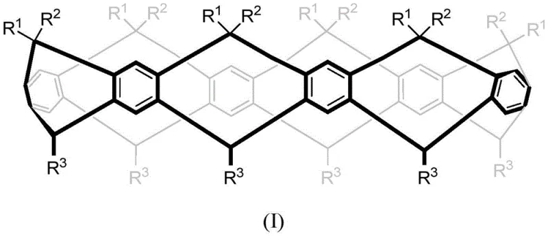 General chemical structure of Hydrogenated Cyclo[12]arene Formula I showing barrel-shaped cavity