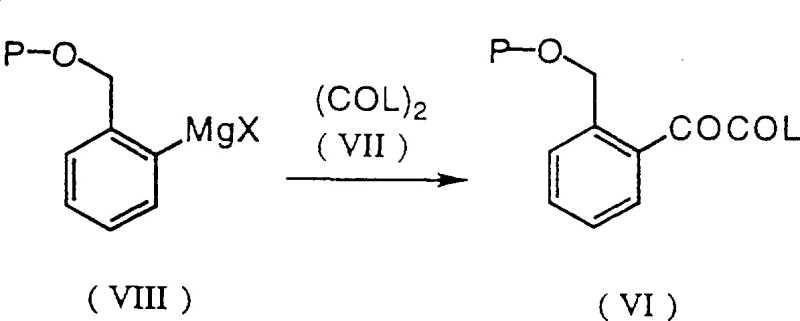 Reaction Scheme 7 detailing the preparation of alpha-keto acid derivatives via Grignard reaction with oxalyl compounds
