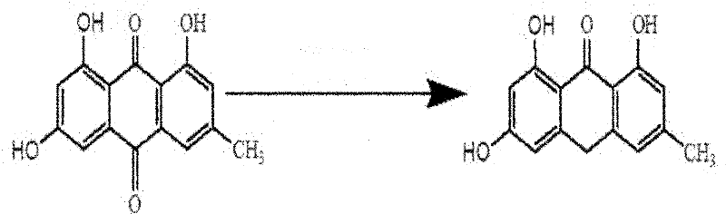 Chemical reduction of Emodin to Emodin Anthrone using SnCl2 and HCl