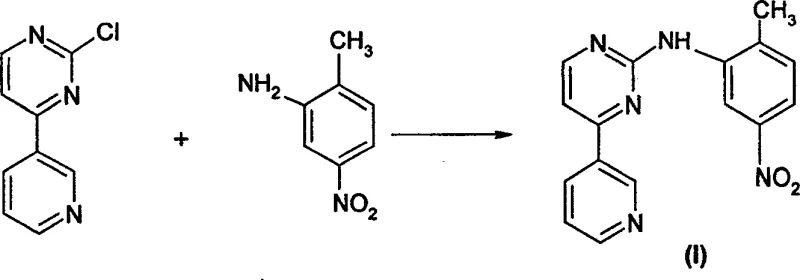 Specific synthesis of Imatinib key intermediate N-(2-methyl-5-nitro)phenyl-4-(3-pyridyl)pyrimidin-2-amine