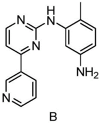 Chemical structure of Genotoxic Impurity B: N-(5-amino-2-methylphenyl)-4-(3-pyridyl)-2-aminopyrimidine