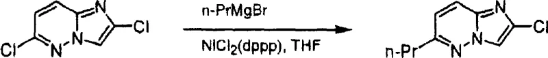Specific example of Ni-catalyzed coupling reaction producing 2-chloro-6-n-propylimidazo[1,2-b]pyridazine