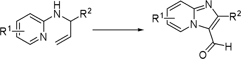 General reaction scheme for Cu-catalyzed synthesis of 3-formyl-imidazo[1,2-a]pyridine from N-allyl-2-aminopyridine
