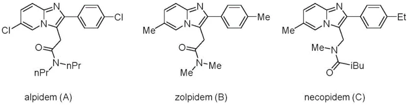 Structures of marketed drugs containing the imidazo[1,2-a]pyridine core such as Alpidem and Zolpidem