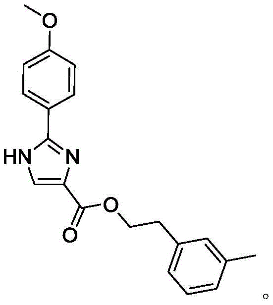 Chemical structure of the target imidazole drug molecule with bactericidal activity