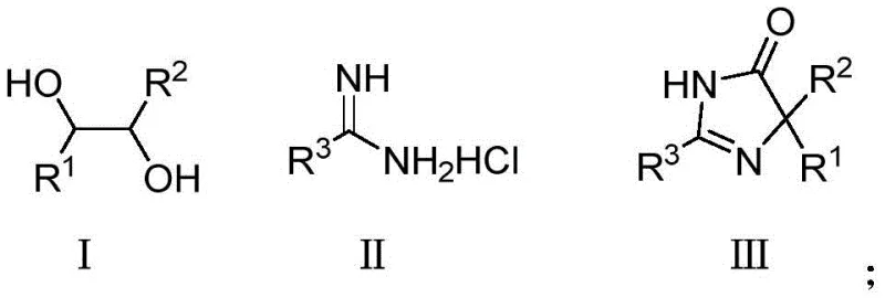 General reaction scheme showing the cobalt-catalyzed oxidative cyclization of polyalcohols and amidines to form imidazolidinone derivatives using air as oxidant