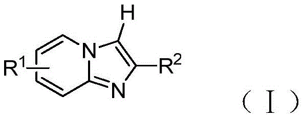 General formula of imidazopyridine derivatives showing variable R1 and R2 substituents