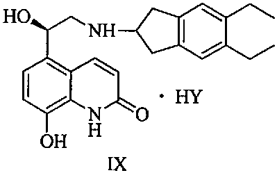 Final conversion steps showing deprotection and maleate salt formation to yield Indacaterol
