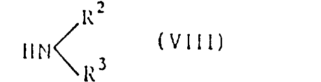 Amine component Formula VIII used in the condensation reaction
