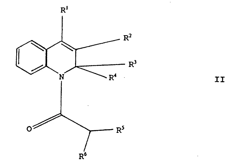 General Formula II representing the quinoline precursor for stereoselective hydrogenation