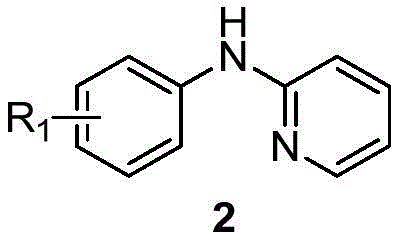 Structure of N-phenyl-2-aminopyridine starting material showing the directing pyridine group