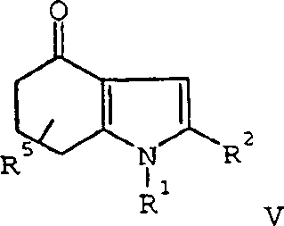 Oxidation reaction mechanism converting tetrahydroindole V to 4-hydroxyindole IV using sulfinating agents