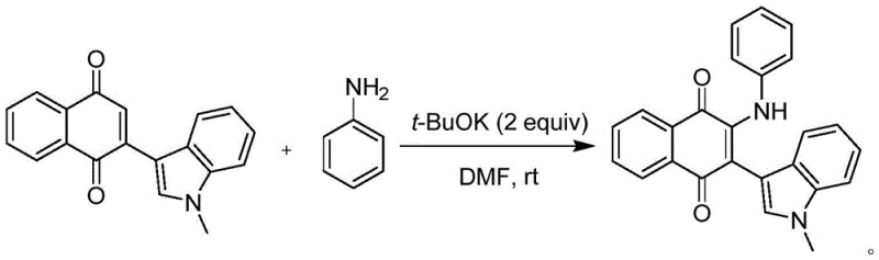 Specific synthetic route for Example 1 yielding product 3a with 86% yield