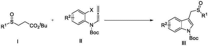 General reaction scheme for the synthesis of indole sulfoxide compounds using palladium catalysis