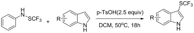 Prior art reaction using trifluoromethylthiolaniline