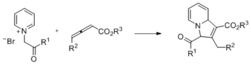 Reaction scheme of [3+2] cycloaddition between compound II and III