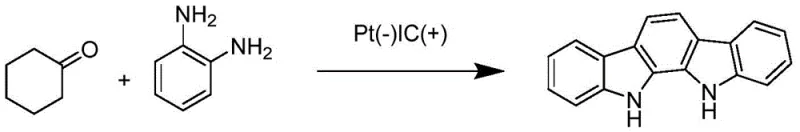 Core electrochemical reaction scheme for Indolo[2,3-a]carbazole synthesis