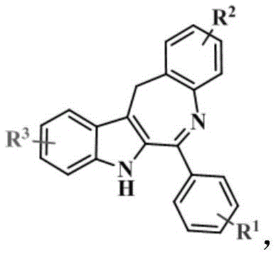 General structural formula of the seven-membered ring indoloazepine CYP1B1 inhibitors showing variable R groups