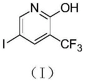 Chemical structure of 1-hydroxy-2-trifluoromethyl-4-iodo pyridine (Formula I)