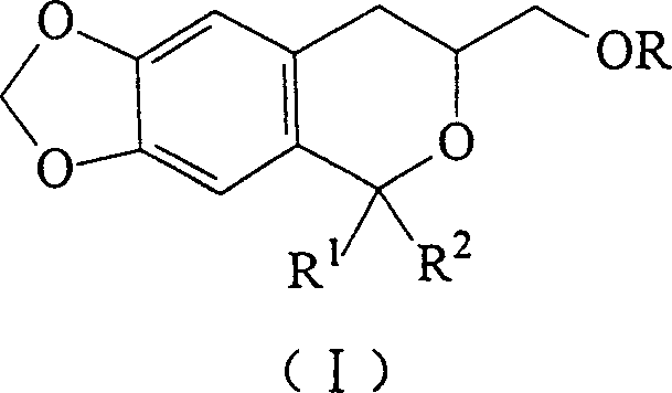 General structural formula (I) of the novel isochroman derivatives showing variable R groups for diverse substitution patterns