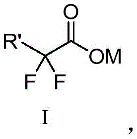 General reaction scheme showing the conversion of primary amines to isonitriles using difluorohaloacetates