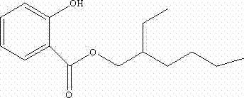 Chemical structure of Isooctyl Salicylate showing the salicylate ester linkage critical for UVB absorption