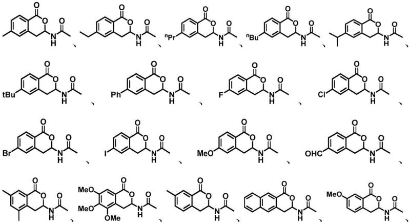General reaction scheme for producing isocoumarin derivatives