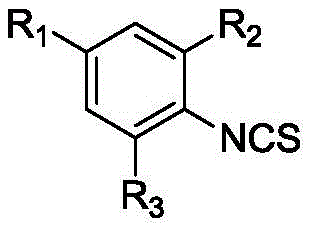 Chemical structure of the active isothiocyanate intermediate with variable substituent positions