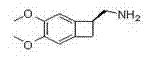 Reaction scheme showing orthoformate condensation and borohydride reduction to form the target amine