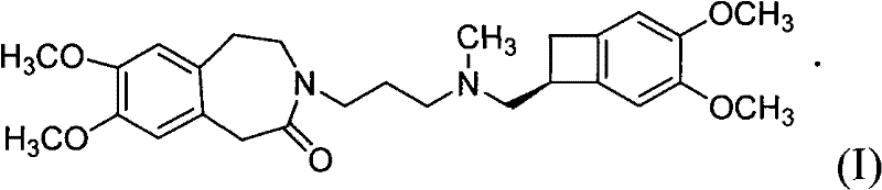 Chemical structure of Ivabradine (S 16257-2) showing the benzazepine and cyclobutane moieties