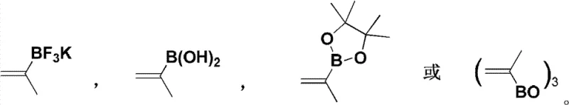 Structures of alkenyl boron reagents including potassium isopropenyltrifluoroborate