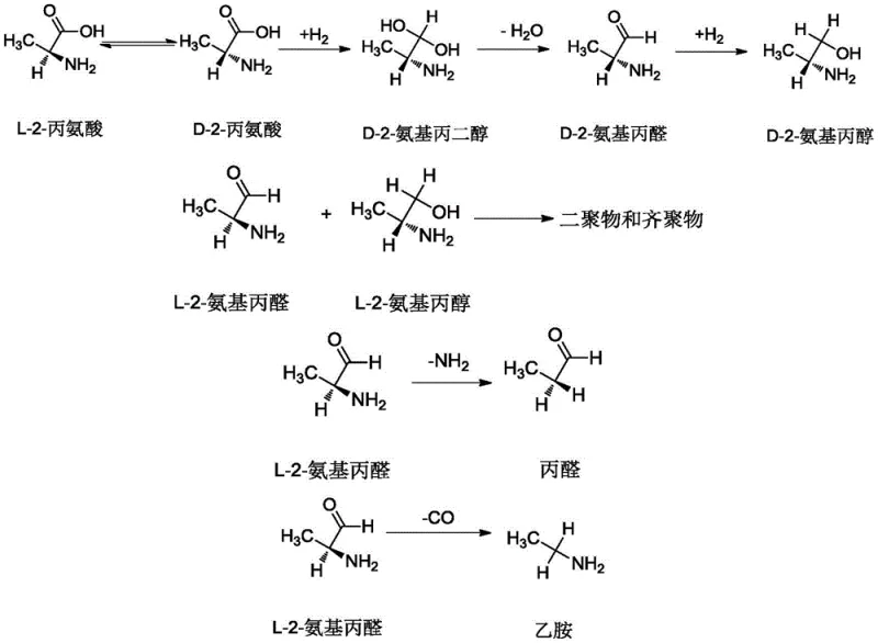 Diagram illustrating side reactions including dimerization, oligomerization, deamination, and decarbonylation that are suppressed by the novel catalyst