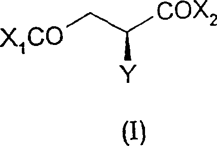 General Formula (I) of S-chlorosuccinic acid derivatives used as chiral precursors for L-carnitine synthesis