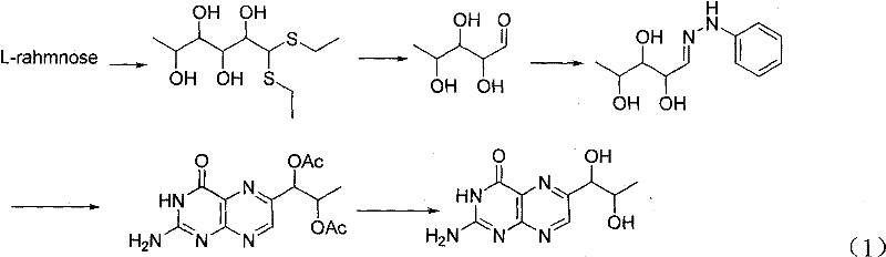 Prior art synthesis route using L-rhamnose and ethanethiol