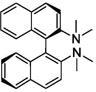 Structure of the chiral tetraalkyl binaphthylamine ligand used in the catalyst system